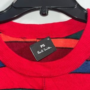 PAUL SMITH PULLOVER XL-Red Variety Striped